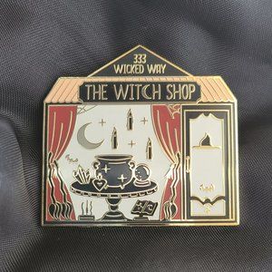 The Witch Shop Enamel Pin - moon, crystals, bats